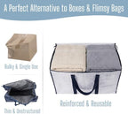 VENO 2 Pack Heavy Duty Moving Bags, Extra Large Storage Bags with Reinforced Handles & Strong Zippers, Foldable & Reusable Moving Box Alternative for Clothes & Dorm Storage - Image 5
