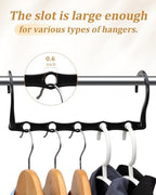 AMKUFO Hangers-Space-Saving 8 Pack Space-Saver, College-Dorm-Room-Essentials for Guys Girls, Smart Hangers for Bedroom Apartment Essentials, Black Plastic Magic Hangers House Organization Must Haves - Image 5