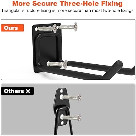 6 Pack 7.8 Inch Heavy Duty Garage Hooks, Ladders Storage Wall Mount Hanger - Image 5