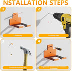 Wall-Mounted Weed Wacker Hanger, Garage Tool Organizer, 1 Pack Orange - Image 5