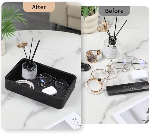 Valet Tray Organizer Bedside Nightstand Organizer Desk CatchallTray - Image 3