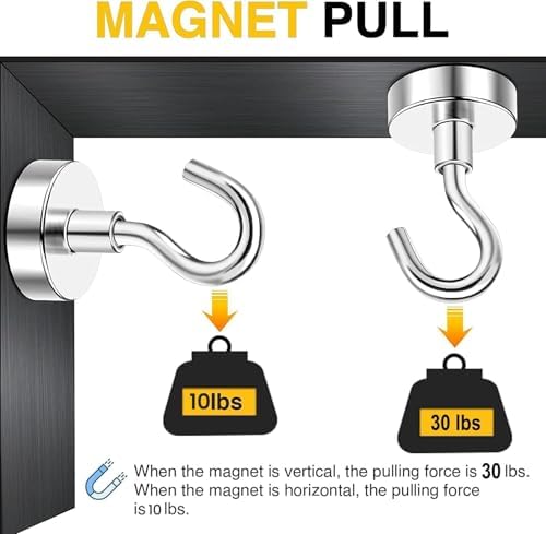 DIYMAG Magnetic Hooks 120pcs 30lbs Cruise Essentials 2026 Magnet Hook - Image 3
