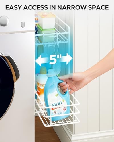Nieifi Magnetic Shelves for Washing Machine, Magnetic Laundry Organizer - Image 4