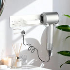 Hair Dryer Holder Hair Tool Organizer Metal Wall Mount (White) - Image 3