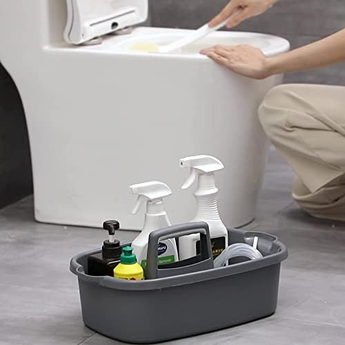 JiatuA Large Cleaning Supplies Caddy Portable Shower Caddy Basket Dark Gray - Image 6