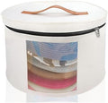 Hat Boxes for Women Storage 16.93" D*10.24" H Caps Carrier Case Organizer by MemfishWelcomeYou