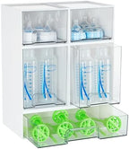 Vtopmart Stackable Storage Drawers Set of 5, Baby Bottle Organizer, White by Vtopmart