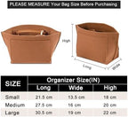 LOUKAYCCI Felt Purse Organizer Insert for Longchamp Le Pliage S Handbag Insert (Small, EarthColor - Image 2