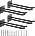 Sinoer 4 Pack Steel Wall Mount Double Garage Storage Hooks by Sinoer