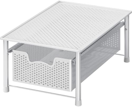 Simple Houseware Stackable Cabinet Basket Drawer Organizer, White by SimpleHouseware