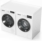 SpaceAid Washer Dryer Countertop, Laundry Wood Shelf Topper with Edge, 54" Width x 27.5" Depth Cover Guard Organizer for Washer and Dryer Laundry Hamper Counter Storage Organization (White) by SpaceAid