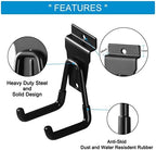 Slat Wall Hanging Hooks, Slatwall Accessories, Slatwall Hooks Assortment, Slat Wall Accessories, Heavy Duty Garage Slatwall Hooks and Hangers,16Pack(Black) - Image 3
