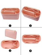 LEXSION Felt Purse Organizer Insert, Tote Bag Shaper Dividers with 5 Sizes - Image 3