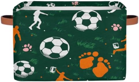 Soccer Storage Basket Toy Storage Bins Collapsible Cube Organizer by hongjinglin