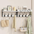 Evermagin 35" Coat Rack Wall Mount with Shelf for Entryway, White by Evermagin