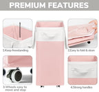 Goodpick 2-Pack Laundry Hamper with Wheels, Dorm Essentials for Girls,75L - Image 2