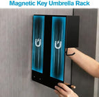 Magnetic Key Holder & Umbrella Holder for Wall, Multi-Functional Entryway Shelf for Tissues. Sturdy Hooks for Keys, Bags. Space Saving Organizer for Apartment, Dorm Room (Black) - Image 2