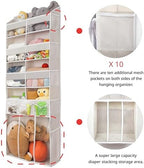 Extra Large Over The Door Organizer with Clear Pockets - 8 Compartments & XL Bottom Storage, Heavy-Duty Hanging Organizer for Bathroom, Bedroom, Closet (57 Inch Height). - Image 3