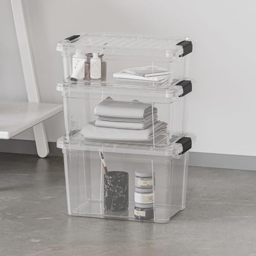 Superio 4.5 Quart Clear Plastic Storage Containers with Lids, Stackable Organizer Bins, BPA-Free Storage Boxes for Home, Office, Dorm & Classroom, 18 Pack - Image 7
