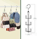 Purse Hanger 2 Pack,Purse Organizer for Closet,Rotatable Metal Bag Organizer,Purse Holder for Handbags,Belts,Scarves,Tote,Baseball Hats,Backpacks(Black) - Image 6