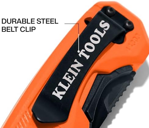 Klein Tools 44303 FLICKBLADE Folding Utility Knife with Blade Storage, Utility Knife with 5 Blades, Compact with Side Release Button and Dual Locking Positions - Image 5