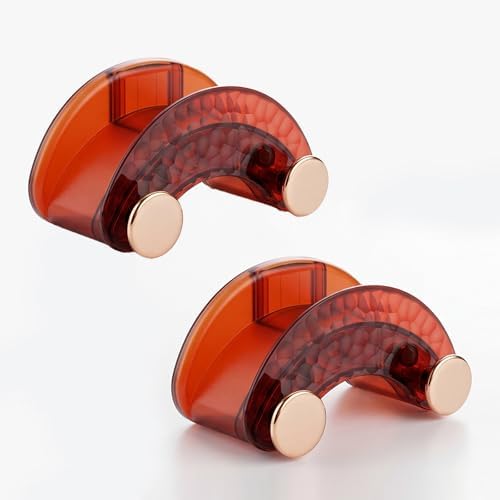 Arch Purse Hanger for Wall, No Drill Adhesive Bag Hooks for Closet & Entryway, Heavy Duty Wall Mounted Organizer Holder for Handbags, Backpacks, Headphones & Hats (2 Pack - Burgundy Red) by Alxjejo