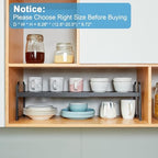 4 Pack Kitchen Cabinet Shelves Organizers, Kitchen Counter Storage Shelf Spice Rack, Expandable Length, Adjustable Height, Stackable, Sturdy 30LBS Bearing, Small Cupboard Tabletop Organizer Shelf Rack - Image 5