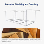 FLEXIMOUNTS 4x8 Overhead Garage Storage Rack, Without Decking, White - Image 3