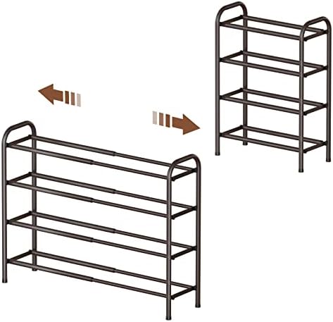 Gonfoam Expandable 4-Tier Shoe Rack for Closet and Entryway, Bronze by Gonfoam