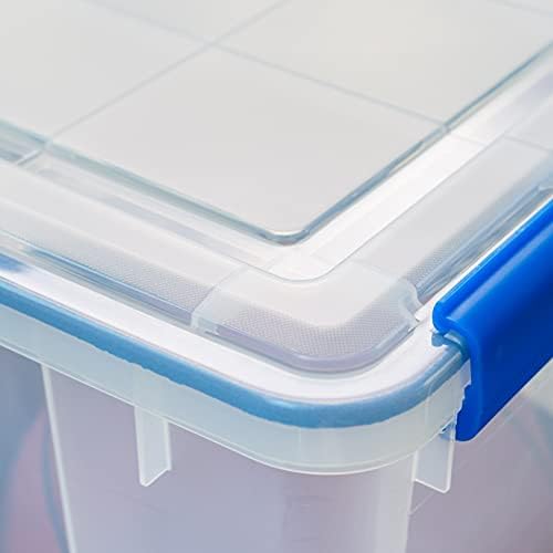 IRIS USA 3-Pack 74 Qt Storage Bins with Gasket Lids, Clear/Blue - Image 6