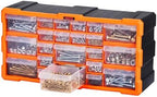 VEVOR 22-Drawer Storage Organizer, Plastic, Drawer Storage Cabinet for Garage Organization, Stackable Small Parts Organizer, Wall-Mounted Toolbox, for Hardware, Beads, Screws, Crafts, Building Bricks by VEVOR