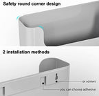 YOHOM Adhesive File Holder Door Mount Mail Magazine Organizer, Office Wall Mount Single Pocket, Gray - Image 4