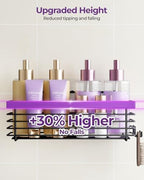 ODesign Shower Shelves Adhesive 3 Pack Stainless Steel Storage Shelve-Black - Image 4