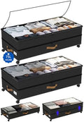 Under Bed Storage with Wheels 2-Pack, 75L XXL Under the Bed Storage Containers Large, 12" Tall Adjustable Storage for Underbed with Lids, Rolling for Clothes, Shoes, Blankets (Black) by Unknown