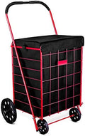 Handy Laundry Shopping Cart Liner, 18" X 15" X 24", Square Bottom, Fits Standard Shopping Cart, Cover and Adjustable Straps for Easy Secure Attachment, Made from Waterproof Material, Black by Handy+Laundry
