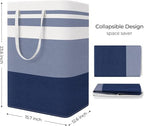 StorageRight Laundry Basket Hamper Large Collapsible Laundry Hamper with Easy Carry Handles，Freestanding Clothes Hampers for Laundry, Bedroom, Dorm, Clothes, Towels, 75L, Gradient Blue - Image 2