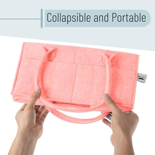 Mr. Pen- Baby Diaper Caddy Organizer, 2 Pack, Pink - Image 6