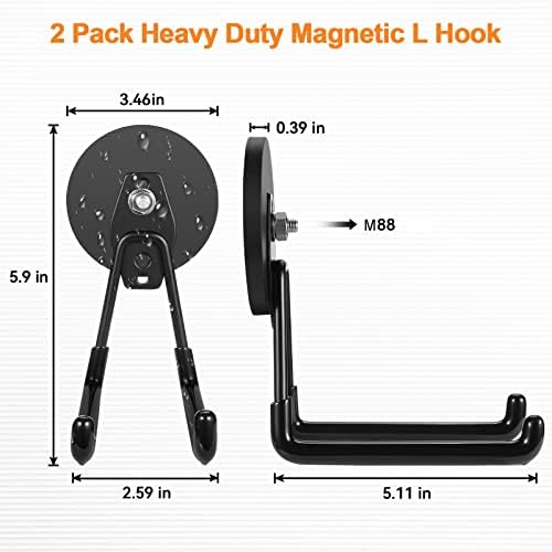 ENUODA Strong Magnetic Hooks Heavy Duty Large Magnet Garage Storage Hooks - Image 2