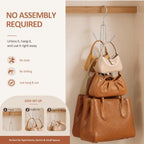 ZEDODIER 4 Pack Purse Hanger, Purse Organizer for Closet, Holds 24 Bags - Image 4
