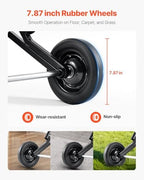 VEVOR Folding Chair Rack, 150 LBS Capacity, Heavy-Duty Chair Cart for Stacking 10 Chairs, Multi-Function Metal Chair Storage Dolly with Rubber Wheels, Push-Style Chair Holder, Matte Black - Image 4