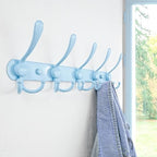 Dseap Coat Rack Wall Mounted - 5 Tri Hooks, Heavy Duty, Stainless Steel, Metal Coat Hook Rail for Coat Hat Towel Purse Robes Mudroom Bathroom Entryway (Blue, Pack of 2) - Image 4
