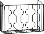 Simple Houseware Wall Door Mount Kitchen Wrap Organizer Rack, Black - Image 5