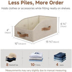 StorageWorks Closet Organizers Trapezoid, Brown and Beige, Medium, 3-Pack - Image 6