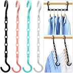 Magic Clothes Hangers Space Saving, Premium Closet Organizers and Storage, Sturdy Plastic Cascading Hanger with 360° Swivel Hooks for 20 Heavy Clothes, College Dorm Room Essentials for Girls, 4 Pack by MSHALADE