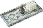 Natural Marble Vanity Tray, Stone Organizer for Bathroom & Kitchen by SumlusMarbleTheory