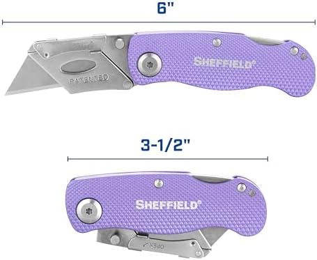Sheffield 12346 Lock Back Utility Knife 4 Pack with 10 Utility Knife Blades - Image 7
