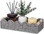CubesLand Toilet Paper Storage Basket Organizer, Small Wicker Decor Basket by CubesLand