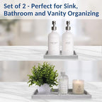 Spacewiser Countertop & Vanity Silicone Tray – 2 PC (11.7" & 7.7") Set - Image 4