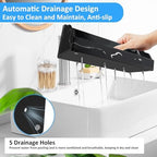 Marble Bathroom Countertop Organizer, Black Toothbrush Holders for Bathrooms Counter Organizer with 3PCS Qtip Dispenser, Toothbrush and Toothpaste Holder for Bathroom Organization Vanity Storage - Image 7