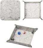 Valet Tray Desktop Storage Organizer – Vegan Leather Catchall Bedside Vanity Tray Nightstand Caddy Holder for Remote Controller, Watch, Keys, Phone, Wallet, Coin, Jewelry, Marble White - Image 2